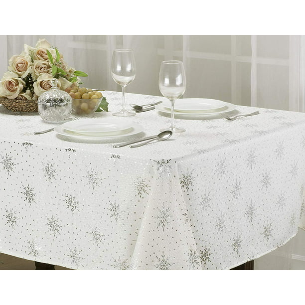 INTERESTPRINT Polka Dot Fabrics Tablecloth for Family Gathering Party Holidays 60 x 84 Inch 